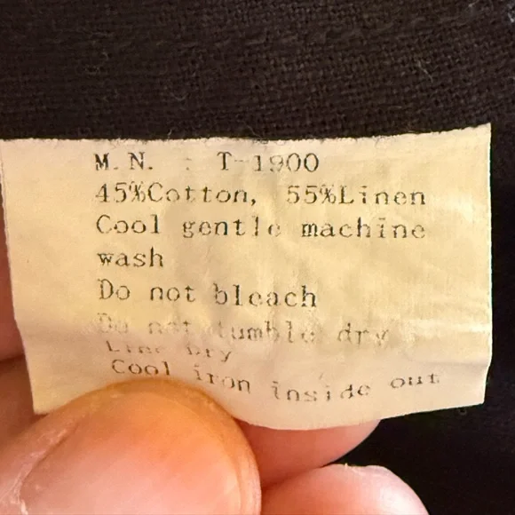 Black Floral Embroidered Tunic Oversized Midi Dress Cotton Linen‎ Lagonlook XL - Picture 13 of 14